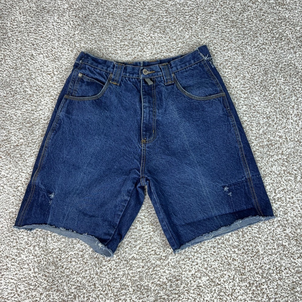 Vintage Southpole Shorts Mens 30 Blue Denim Jorts Embroidered Baggy Y2K Hip Hop - Picture 2 of 12